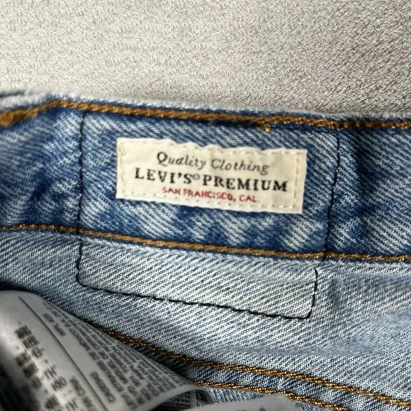 Vintage Levis Premium 501 S Jeans Womens 28x27 Light Wash Skinny Distressed Rips - Picture 3 of 12